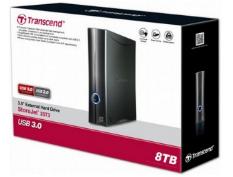 Transcend запускает в продажу внешний жесткий диск объемом в 8 TB