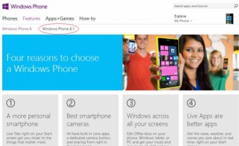Объявление о Windows Phone 8.1 появилось на сайте компании Microsoft, хотя этого никто не ждал настолько рано